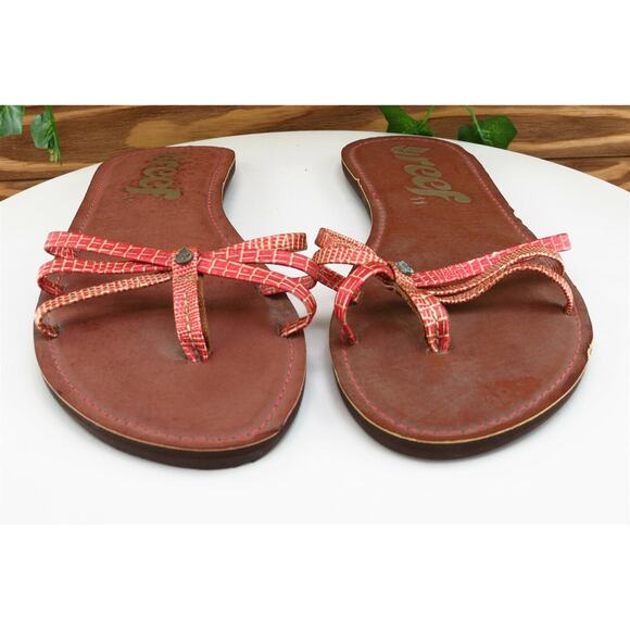 Reef Sz 11 M Orange Flip Flop Synthetic Women‎ Sandals - Picture 2 of 8